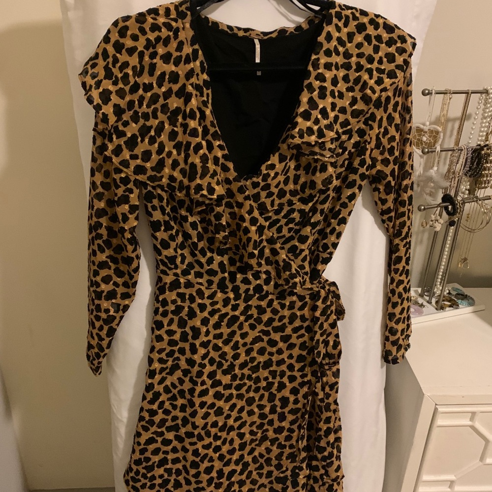 Free People Frenchie Wrap Mini Dress